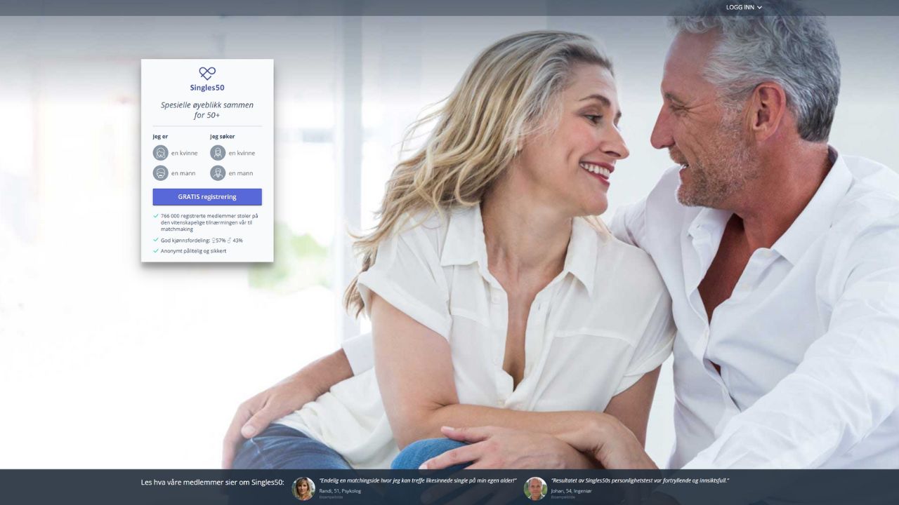 singles50 home page